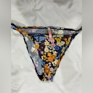 NEW NIP VS PINK victoria secret bikini panty underwear XL flowers floral